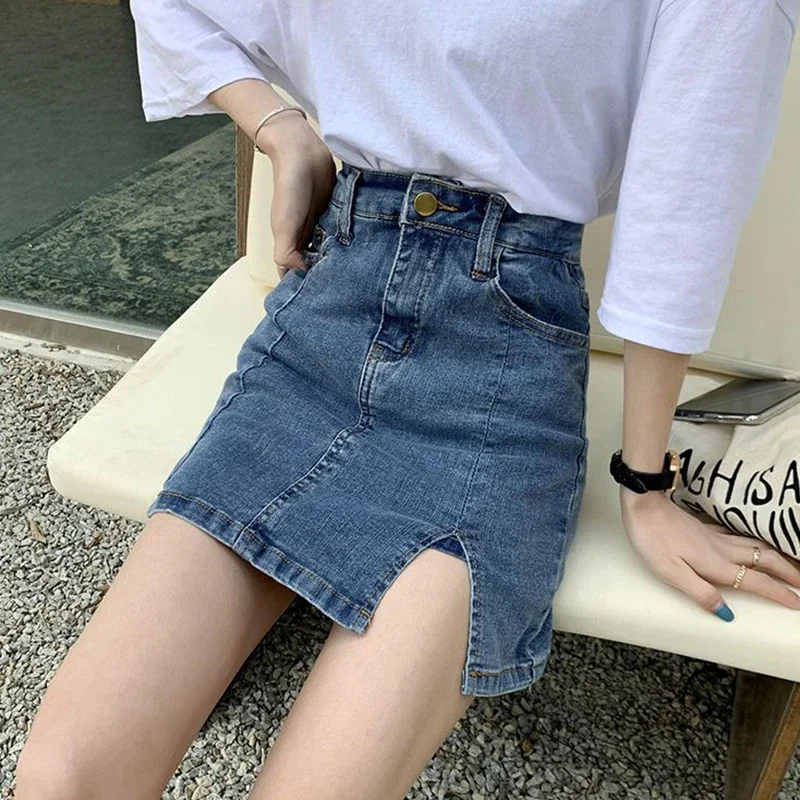 Sexy Slim Fit Split Denim Skirt Women Streetwear Pocket High Waist Short Skirts Woman 2025 Harajuku Bodycon Mini Skirts Female
Sexy Slim Fit Split Denim Skirt Women Streetwear Pocket High Waist Short Skirts Woman 2025 Harajuku Bodycon Mini Skirts Female