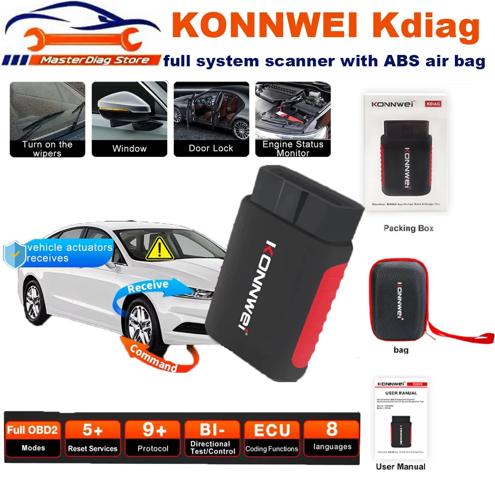 2025 KONNWEI KDIAG Full System Car Obd2 Scanner 5+Reset Service OBD2 Diagnostic Tool ECU Coding Active Test Diagnostic Tools
2025 KONNWEI KDIAG Full System Car Obd2 Scanner 5+Reset Service OBD2 Diagnostic Tool ECU Coding Active Test Diagnostic Tools