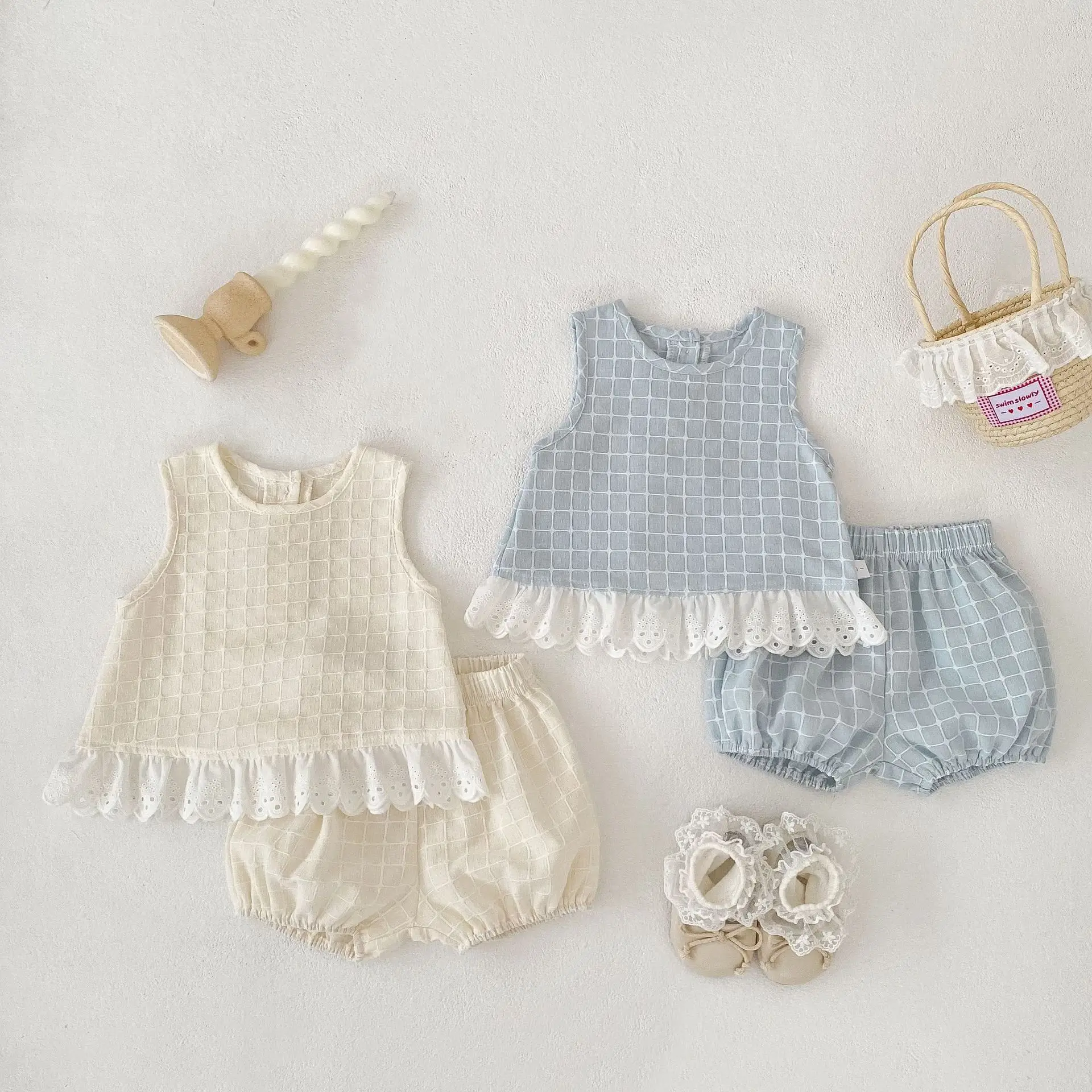 2026 Summer New Baby Girl Sleeveless Clothes Set Cute Girls Thin Cotton Plaid Vest + Bud Shorts 2pcs Suit Toddler Outfits
2026 Summer New Baby Girl Sleeveless Clothes Set Cute Girls Thin Cotton Plaid Vest + Bud Shorts 2pcs Suit Toddler Outfits
