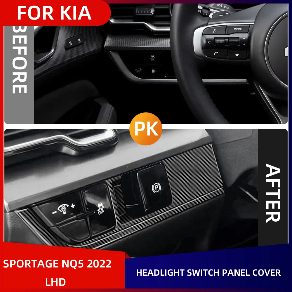Наклейка на переднюю фару автомобиля с кнопкой включения для KIA Sportage NQ5 2022 2023 2024 LHD аксессуары для крышки из углеродного волокна
Наклейка на переднюю фару автомобиля с кнопкой включения для KIA Sportage NQ5 2022 2023 2024 LHD аксессуары для крышки из углеродного волокна