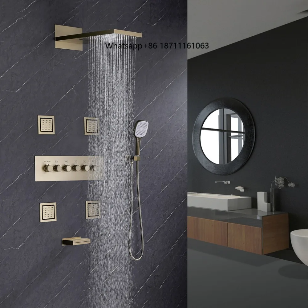 Constant Temperature Brushed Ceramic Shower Set Rain Embedded Concealed Wall-Mounted Installation Hotels Villas
Constant Temperature Brushed Ceramic Shower Set Rain Embedded Concealed Wall-Mounted Installation Hotels Villas