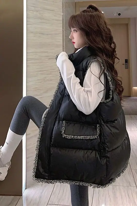 Женский жилет-пуховик, женская однотонная верхняя одежда, модный пуховый жилет, женский холодный теплый корейский стиль, повседневная свободная куртка TS433
Женский жилет-пуховик, женская однотонная верхняя одежда, модный пуховый жилет, женский холодный теплый корейский стиль, повседневная свободная куртка TS433