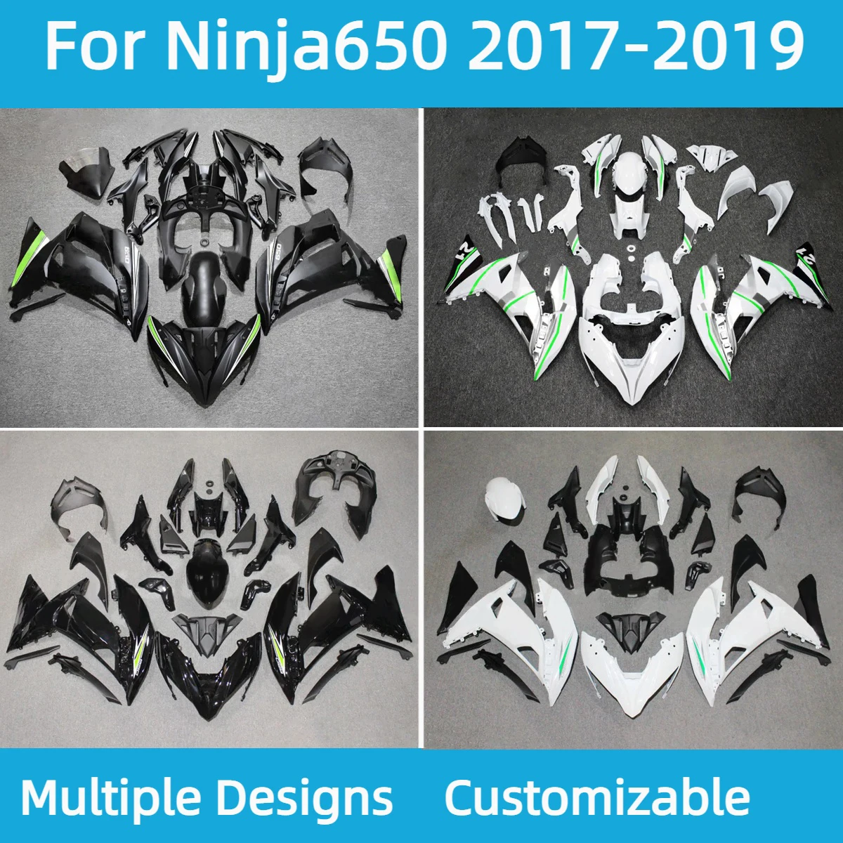 Комплект обтекателей из АБС-пластика Ninja 650 2017 2018 2019, настраиваемые аксессуары для мотоциклов, обтекатели для Kawasaki Ninja 650 17 18 19
Комплект обтекателей из АБС-пластика Ninja 650 2017 2018 2019, настраиваемые аксессуары для мотоциклов, обтекатели для Kawasaki Ninja 650 17 18 19