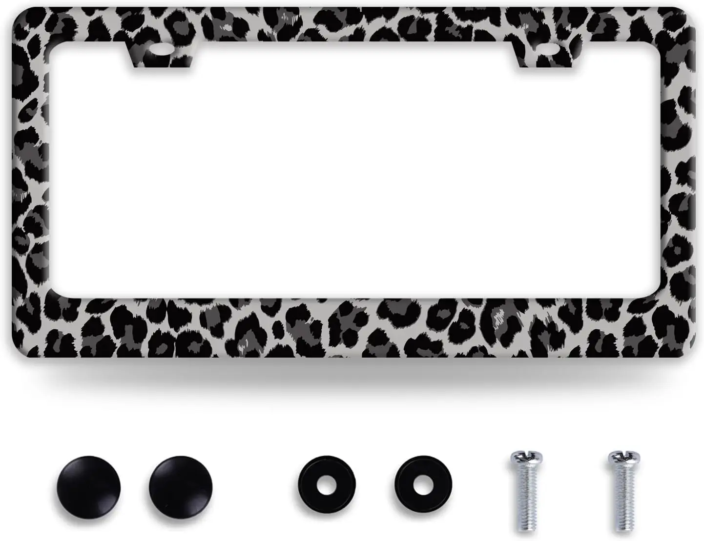 Leopard Print License Plate Frame Stainless Steel Car Decor with Screws for Standard US CA Vehicles 12.2x6 in
Leopard Print License Plate Frame Stainless Steel Car Decor with Screws for Standard US CA Vehicles 12.2x6 in