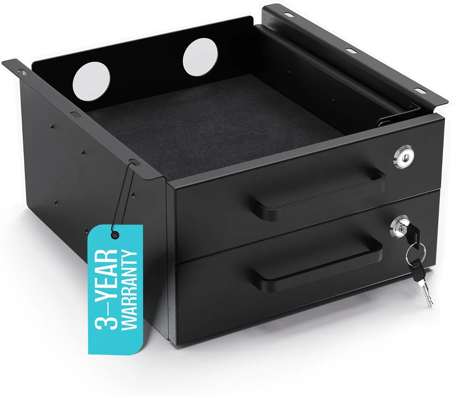 Under Desk Drawer Slide-Out Lockable Metal Storage with Cable Management for Office Home Double
Under Desk Drawer Slide-Out Lockable Metal Storage with Cable Management for Office Home Double
