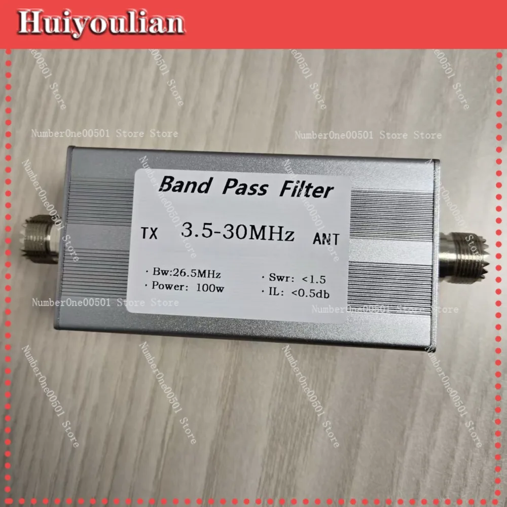 BPF-3.5-30M-100WM 100W LC Band Pass Filter M Female Harmonic Filtering for Shortwave Radio
BPF-3.5-30M-100WM 100W LC Band Pass Filter M Female Harmonic Filtering for Shortwave Radio