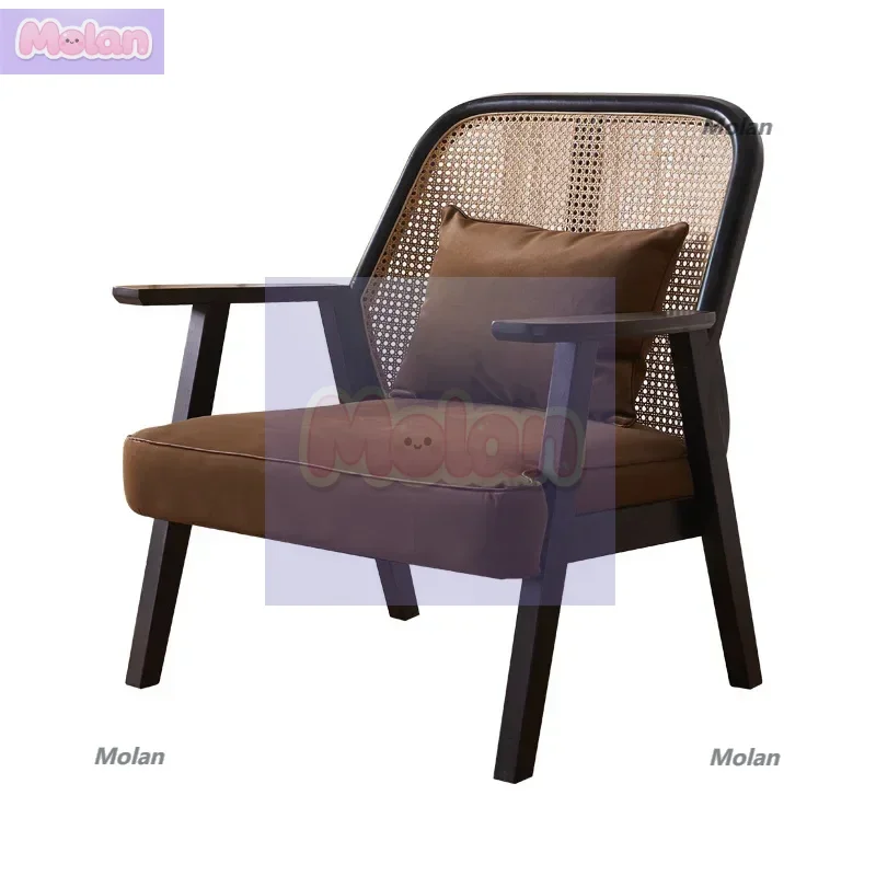 Nordic solid wood single sofa chair household simple bed and breakfast balcony three-piece set living room rattan leisure chair
Nordic solid wood single sofa chair household simple bed and breakfast balcony three-piece set living room rattan leisure chair