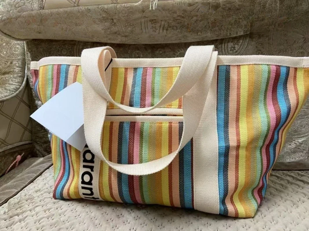2025 popular woven bags, casual shopping bags, tote bags, colorful striped women's bags
2025 popular woven bags, casual shopping bags, tote bags, colorful striped women's bags