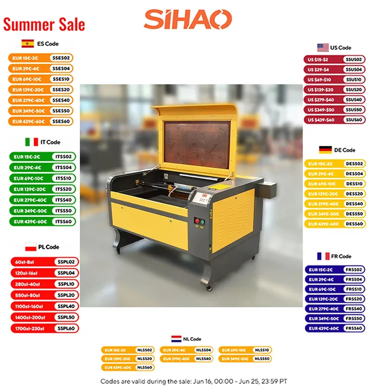 Sihao Precision Laser Engraver Laser Engraving MachineCO2 50W 60W 80W 100W For Acrylic Fabric Wood Artwork Wood Tools
Sihao Precision Laser Engraver Laser Engraving MachineCO2 50W 60W 80W 100W For Acrylic Fabric Wood Artwork Wood Tools