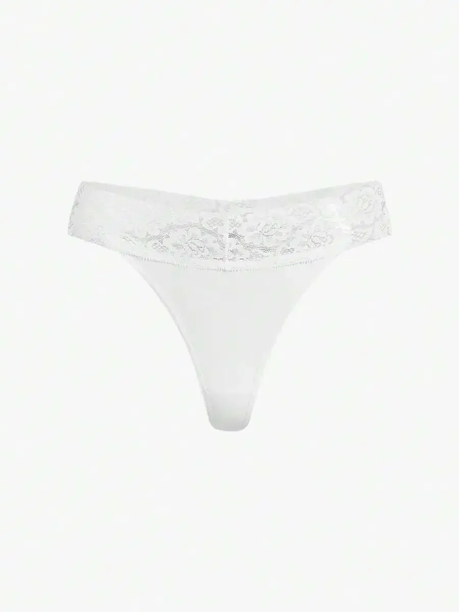 Womens Lace Low-Rise Thong Panties Solid Color Comfortable Underwear
Womens Lace Low-Rise Thong Panties Solid Color Comfortable Underwear