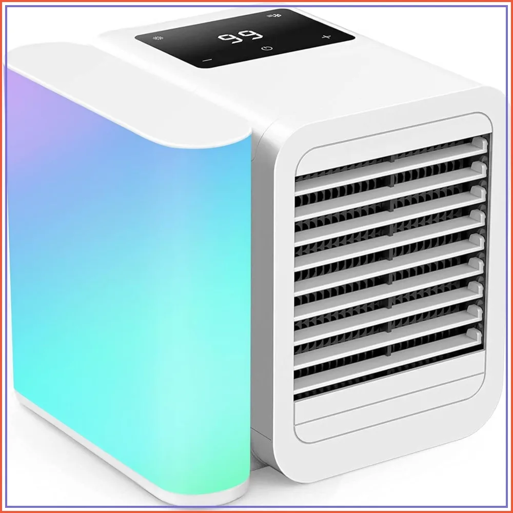 Evaporative Mini Air Cooler with 7 Color Night Light, USB Personal Desktop Fan for Bedroom Office Home
Evaporative Mini Air Cooler with 7 Color Night Light, USB Personal Desktop Fan for Bedroom Office Home