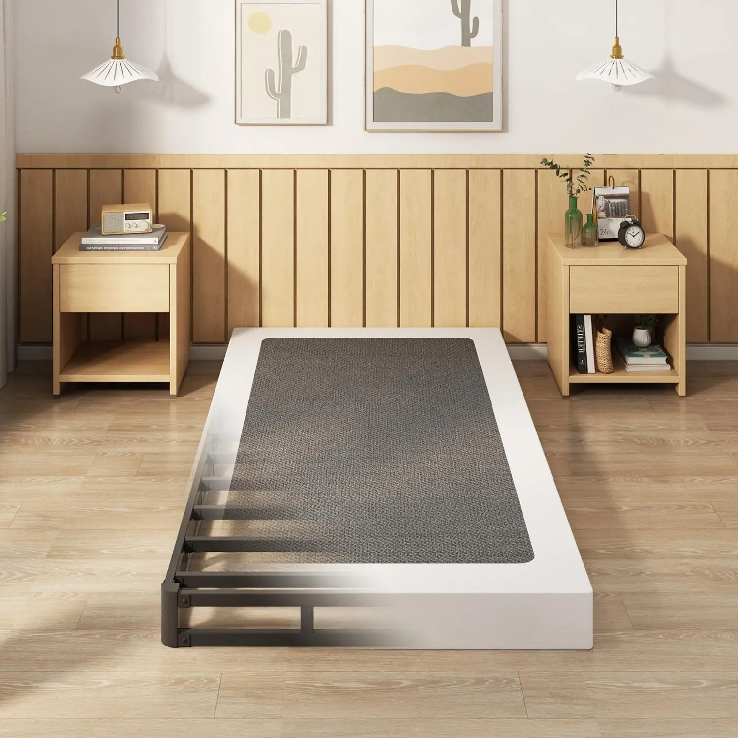 4-H Twin Box Spring Сверхмощный металлический матратный фундамент для кровати с тканевым чехлом, простая сборка
4-H Twin Box Spring Сверхмощный металлический матратный фундамент для кровати с тканевым чехлом, простая сборка