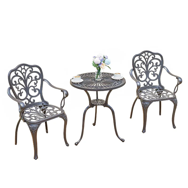 @Outdoor cast aluminum table and chair European wrought iron lounge chair outdoor courtyard garden balcony table and chair kit
@Outdoor cast aluminum table and chair European wrought iron lounge chair outdoor courtyard garden balcony table and chair kit