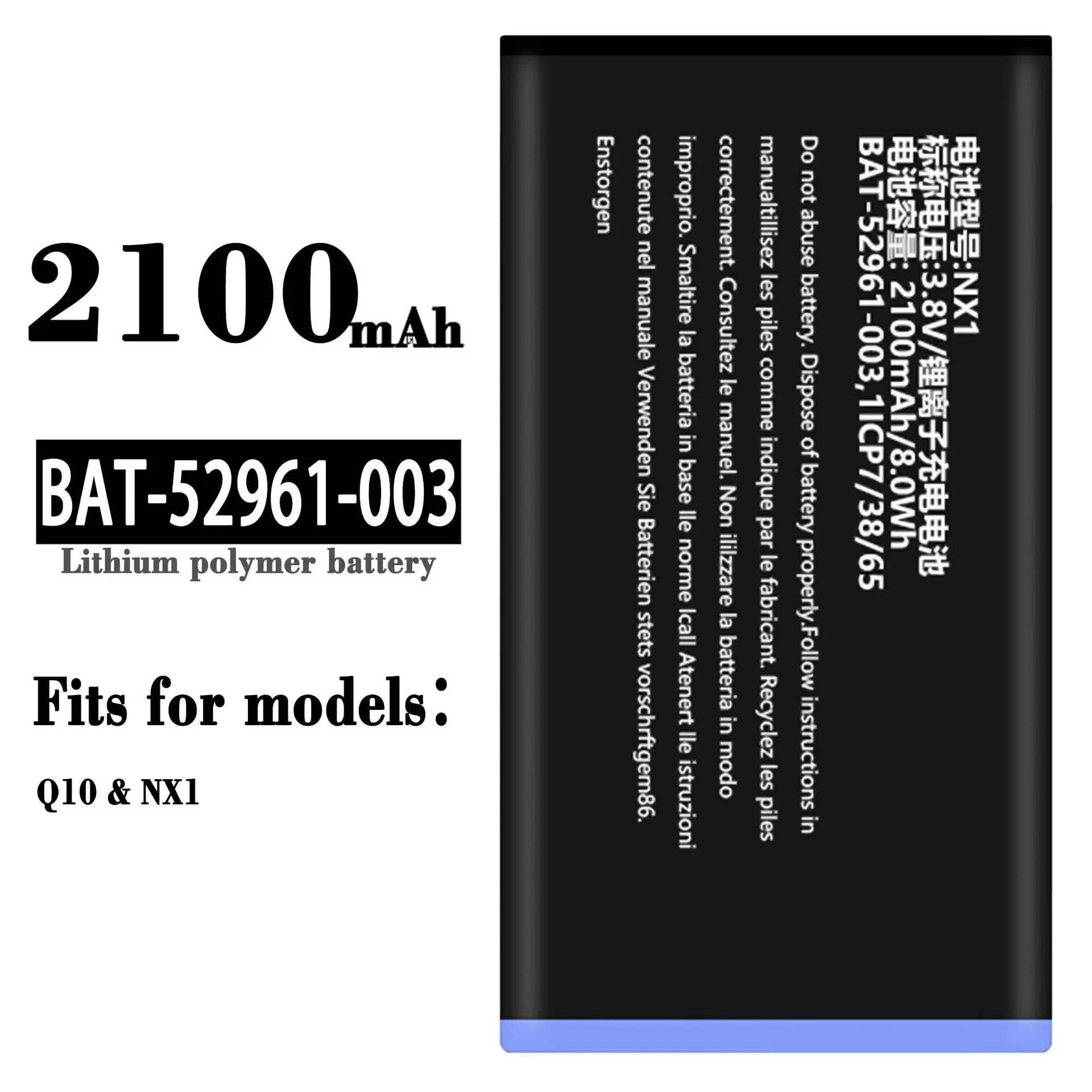 BAT-52961-003 Сменный новый аккумулятор для BlackBerry Q10 NX1 2100 мАч, высококачественный мобильный телефон, последние литий-ионные аккумуляторы
BAT-52961-003 Сменный новый аккумулятор для BlackBerry Q10 NX1 2100 мАч, высококачественный мобильный телефон, последние литий-ионные аккумуляторы