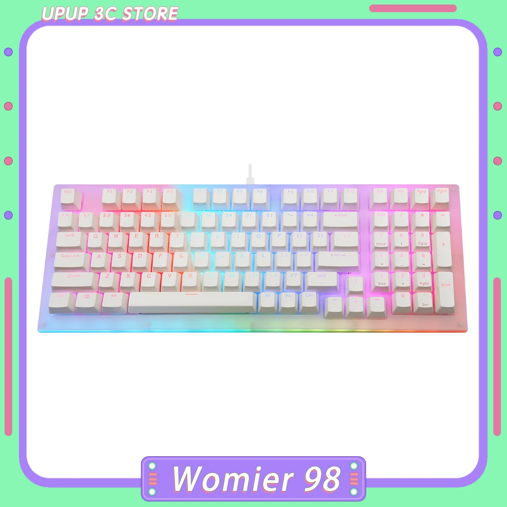 Механическая клавиатура Womier 98, прозрачная акриловая Rgb Проводная игровая клавиатура, прокладка, горячая замена, под заказ, для ПК, аксессуары для геймеров Gift
Механическая клавиатура Womier 98, прозрачная акриловая Rgb Проводная игровая клавиатура, прокладка, горячая замена, под заказ, для ПК, аксессуары для геймеров Gift