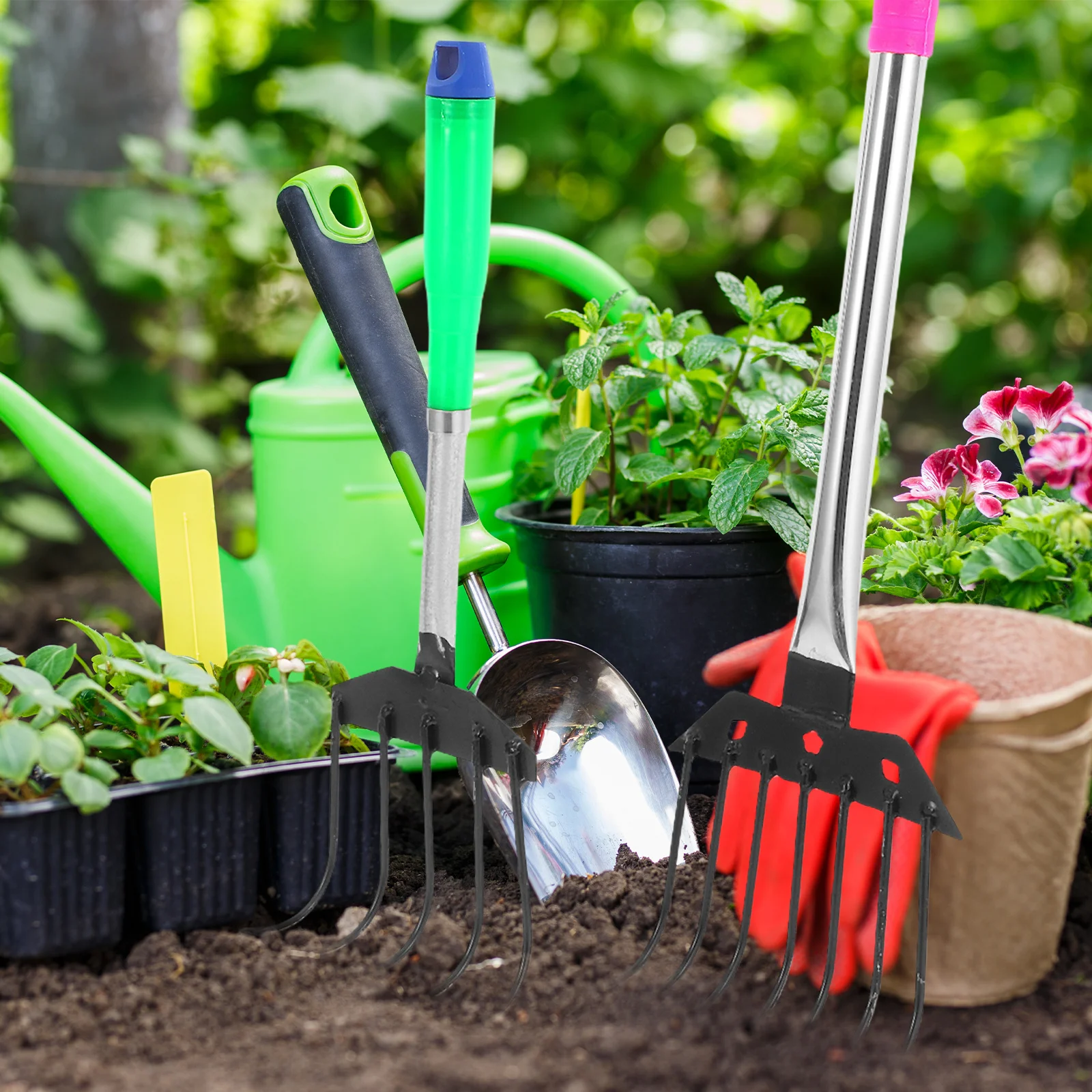 2Pcs Garden Hand Rakes 5 Teeth 7 Teeth Comfortable Handle Compact Soil Loosening Potting Flower Planting Gardening Tools
2Pcs Garden Hand Rakes 5 Teeth 7 Teeth Comfortable Handle Compact Soil Loosening Potting Flower Planting Gardening Tools