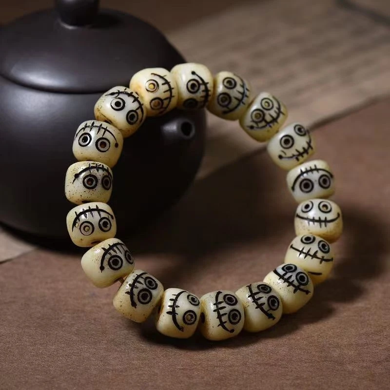 Old-style cow bone bead , -carved A-dai bracelet for men, Tibetan vintage hand accessory
Old-style cow bone bead , -carved A-dai bracelet for men, Tibetan vintage hand accessory
