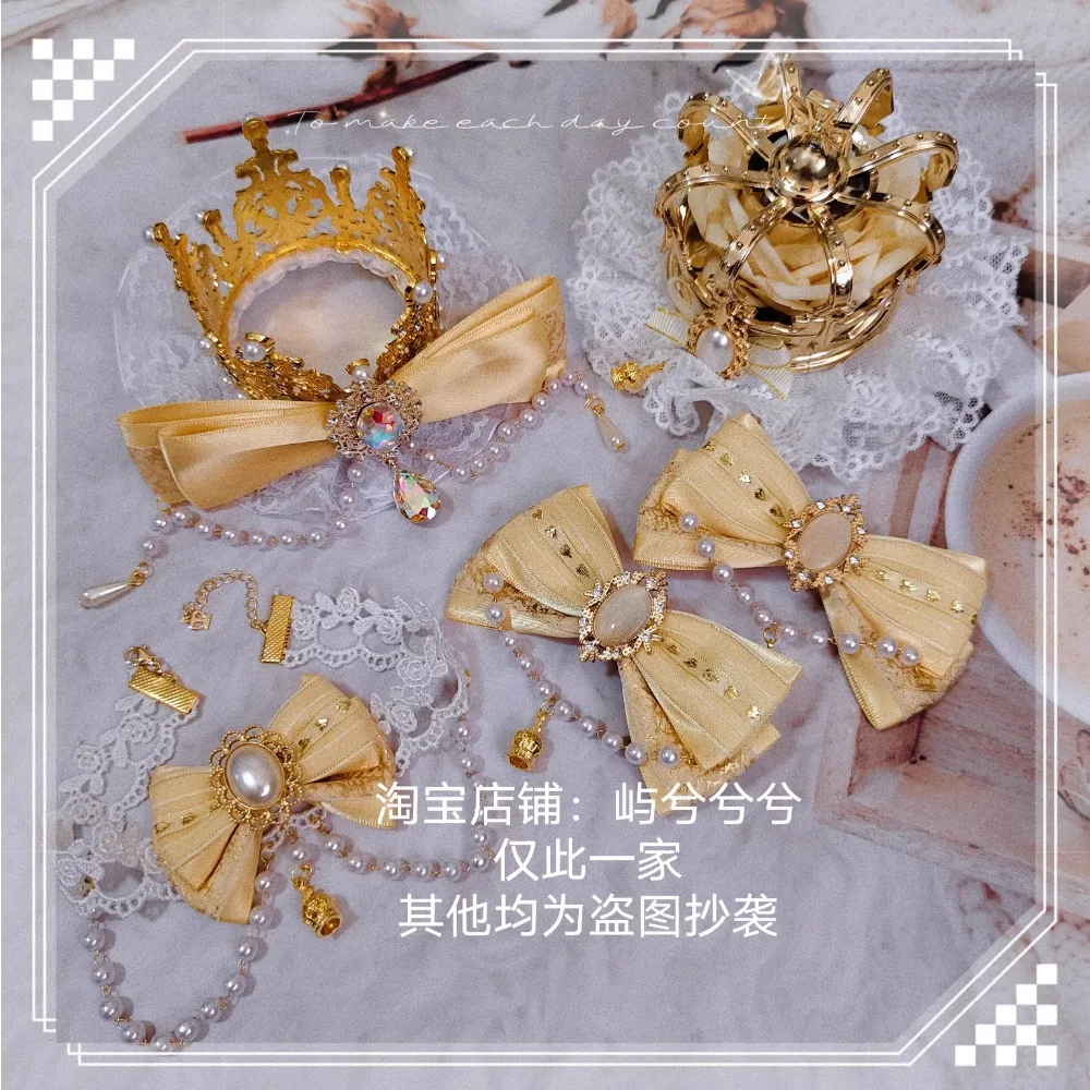 Original Princess Crown Hair Accessories Lolita Yellow Headgear Hairpin Pearl Necklace Children's Lolita Cute Hair Accessories
Original Princess Crown Hair Accessories Lolita Yellow Headgear Hairpin Pearl Necklace Children's Lolita Cute Hair Accessories