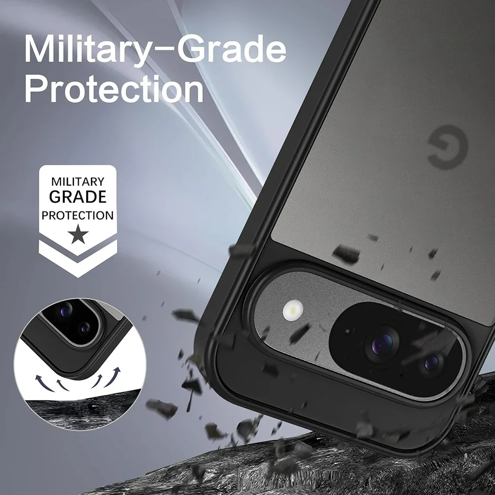 Military Grade Heavy Shockproof Case For Google Pixel 9 9A 8 8A 7 7A 6 6A Pro Transparent Black Matte Hybrid Hard PC Cover Soft
Military Grade Heavy Shockproof Case For Google Pixel 9 9A 8 8A 7 7A 6 6A Pro Transparent Black Matte Hybrid Hard PC Cover Soft