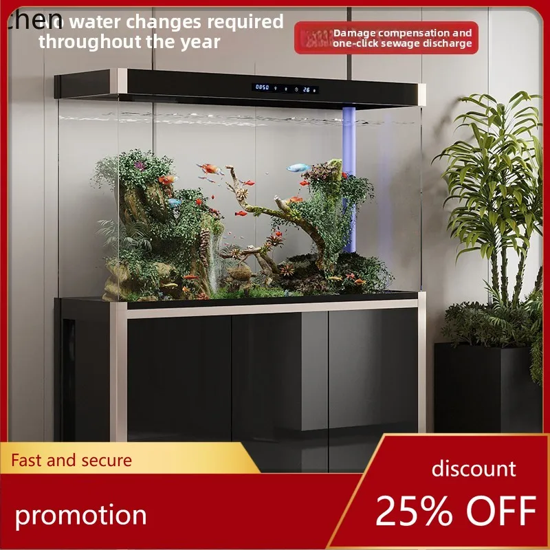 CZ Large Glass Screen Partition Aquarium Ecological Living Room Floor-standing Goldfish Tank
CZ Large Glass Screen Partition Aquarium Ecological Living Room Floor-standing Goldfish Tank