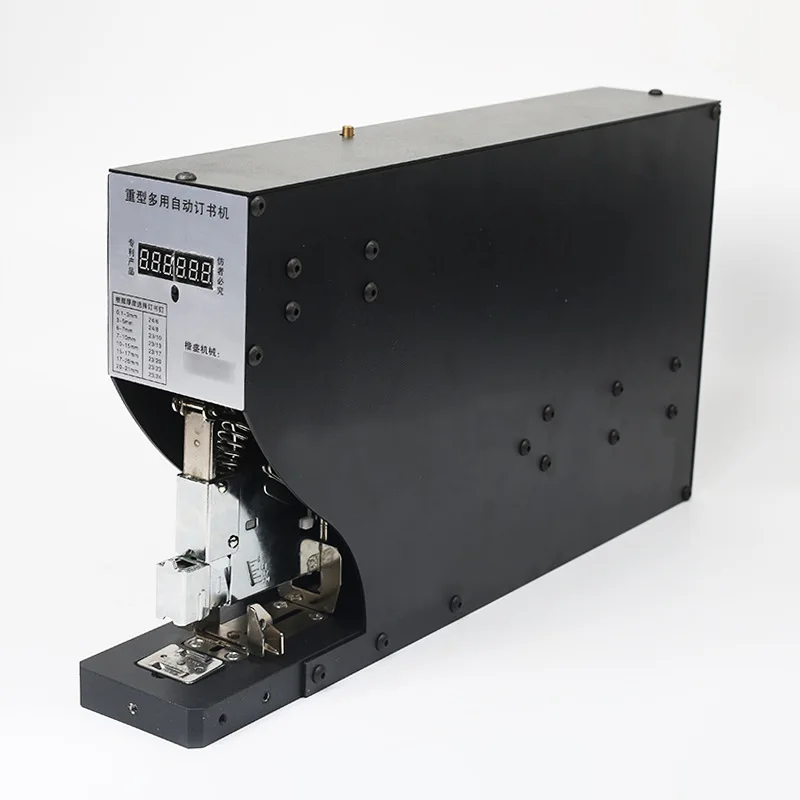 Сверхмощный электрический степлер с одной головкой, многоцелевой металлический рычаг, многопозиционный переплет для бумажных карт
Сверхмощный электрический степлер с одной головкой, многоцелевой металлический рычаг, многопозиционный переплет для бумажных карт