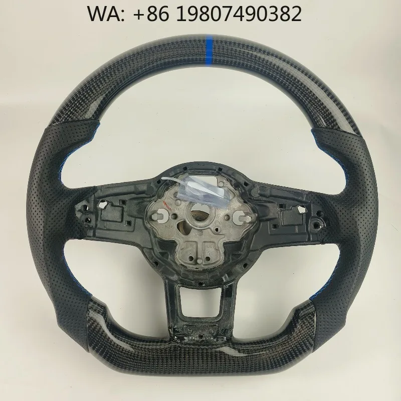 43mm 3-Spoke Leather Carbon Fiber Steering Wheel Sport R-line Upgrade For Hatchback Auto Interior Refit
43mm 3-Spoke Leather Carbon Fiber Steering Wheel Sport R-line Upgrade For Hatchback Auto Interior Refit