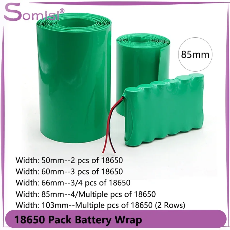 2/5/20/50M Battery Wraps 18650 Pack PVC Width 50~103mm Insulated Lithium Case Shrink Film Wrap Heat Shrink For Batteries
2/5/20/50M Battery Wraps 18650 Pack PVC Width 50~103mm Insulated Lithium Case Shrink Film Wrap Heat Shrink For Batteries