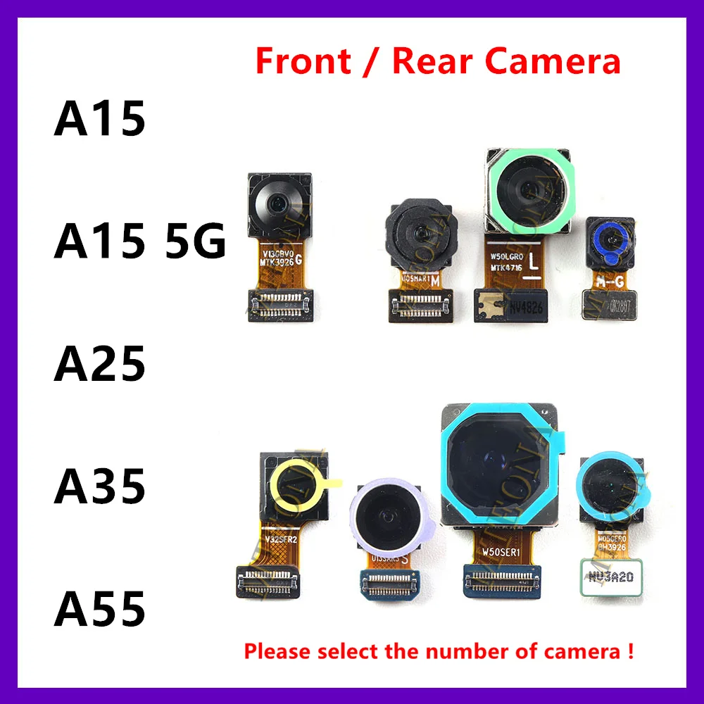 Front Rear Camera For Samsung Galaxy A15 A25 A35 A35 5G Frontal Selfie Facing Main Back Wide Camera Module Flex Cable Part
Front Rear Camera For Samsung Galaxy A15 A25 A35 A35 5G Frontal Selfie Facing Main Back Wide Camera Module Flex Cable Part