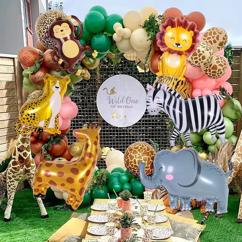 6pcs Safari Jungle Animal Foil Balloon Forest Zoo Theme Birthday Party Decoration Supplies Lion Elephant Giraffe Balloon Kit
6pcs Safari Jungle Animal Foil Balloon Forest Zoo Theme Birthday Party Decoration Supplies Lion Elephant Giraffe Balloon Kit