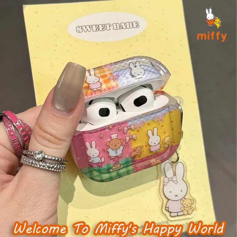Checkered Miffy Earphone Shell Suitable for Airpods 4 3 2 Pro Cartoon Splicing Color Anti Drop Earphone Case Anime Accessories
Checkered Miffy Earphone Shell Suitable for Airpods 4 3 2 Pro Cartoon Splicing Color Anti Drop Earphone Case Anime Accessories