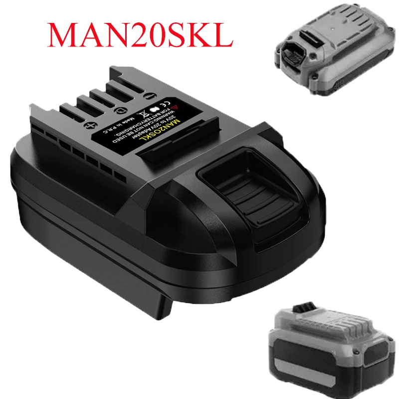 Battery Adapter Converter MAN20SKL for Craftsman V20 System Top of The Battery Compatible for SKIL PWR CORE 20 20V Power Tools
Battery Adapter Converter MAN20SKL for Craftsman V20 System Top of The Battery Compatible for SKIL PWR CORE 20 20V Power Tools