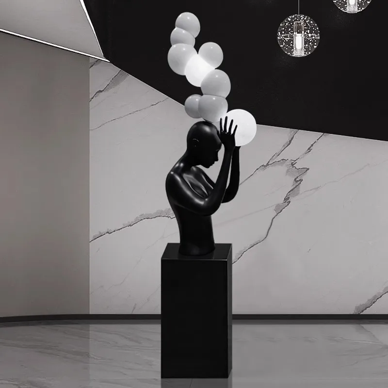 Luxury Ball Hugging Humanoid Sculpture Floor Lamp in Hotel Lobby Glass Fiber Decorative Floor Light in Villa Exhibition Hall
Luxury Ball Hugging Humanoid Sculpture Floor Lamp in Hotel Lobby Glass Fiber Decorative Floor Light in Villa Exhibition Hall