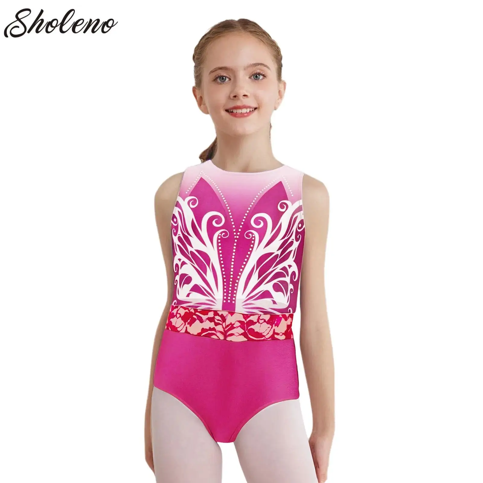 Kids Girls Lace Ballet Jersey Tights Dance Leotard Swimsuit Sleeveless Printed Bodysuit Ballet Practice Performance Costume
Kids Girls Lace Ballet Jersey Tights Dance Leotard Swimsuit Sleeveless Printed Bodysuit Ballet Practice Performance Costume