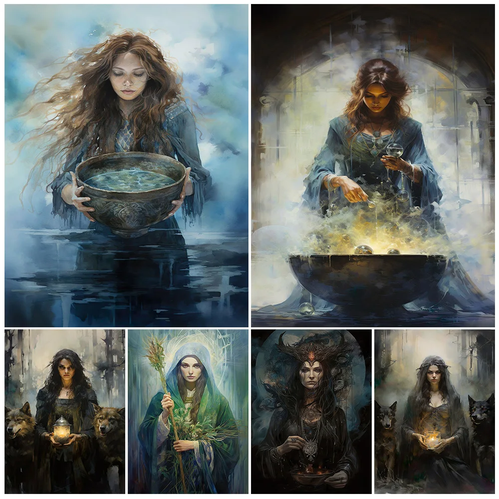 Cerridwen,Danu,Hecate,St Brighid,Morrigan Portrain Art Poster Print Goddess Of Witchcraft And Ghosts Wall Art Print Decoration
Cerridwen,Danu,Hecate,St Brighid,Morrigan Portrain Art Poster Print Goddess Of Witchcraft And Ghosts Wall Art Print Decoration