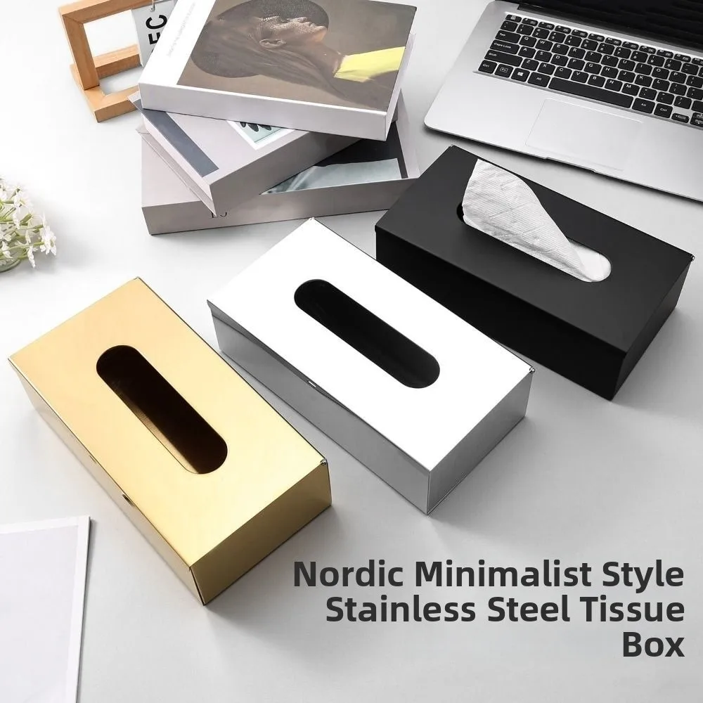 Rectangular Stainless Steel Tissue Box Wall-mounted Waterproof Paper Towel Case Moisture-proof Multi-functional
Rectangular Stainless Steel Tissue Box Wall-mounted Waterproof Paper Towel Case Moisture-proof Multi-functional