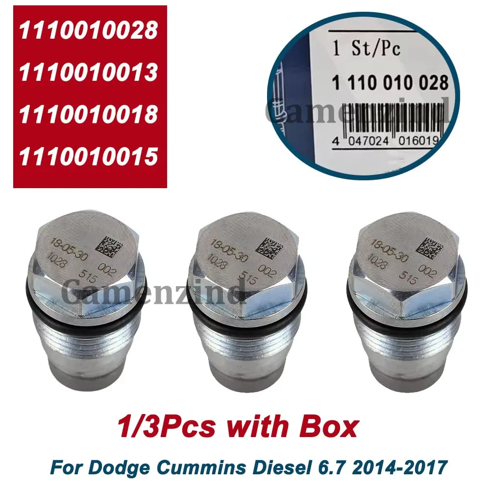 1/3Pcs 1110010028 Common Rail Pressure Limited Valve 1110010018 1110010015 1110010013 For Dodge Cumminss Diesel 6.7L 2014-2017
1/3Pcs 1110010028 Common Rail Pressure Limited Valve 1110010018 1110010015 1110010013 For Dodge Cumminss Diesel 6.7L 2014-2017