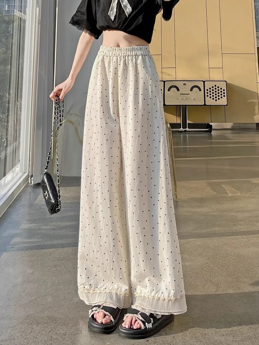 2026 New Women's Polka Dot Lace Trim Wide Leg Pants Drapey Straight Health Ring Knee Pad Jewelry Accessory Spring Season
2026 New Women's Polka Dot Lace Trim Wide Leg Pants Drapey Straight Health Ring Knee Pad Jewelry Accessory Spring Season