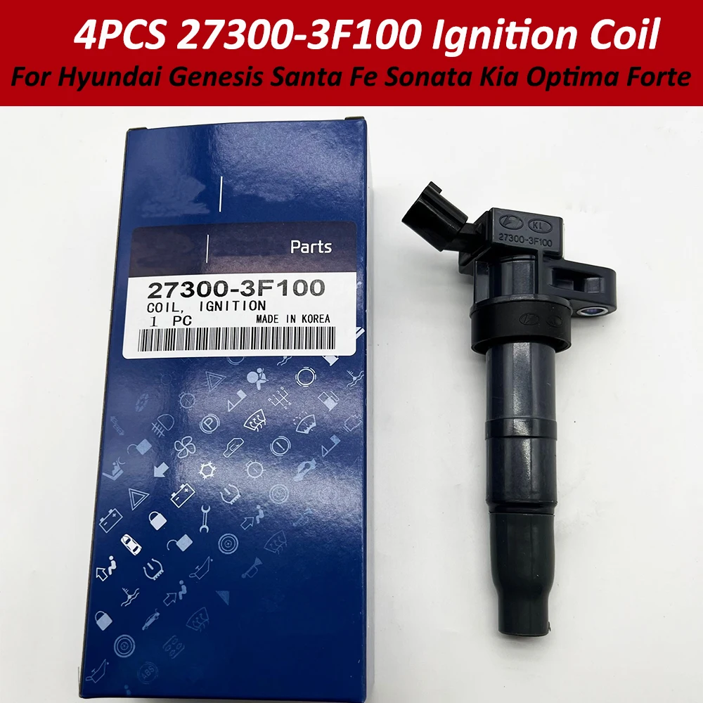 4PCS Ignition Coil For 2009-2017 Hyundai Genesis Santa Fe Sonata Kia Optima Forte 27300-3F100 273003F100 27300-2G000 273002G000
4PCS Ignition Coil For 2009-2017 Hyundai Genesis Santa Fe Sonata Kia Optima Forte 27300-3F100 273003F100 27300-2G000 273002G000