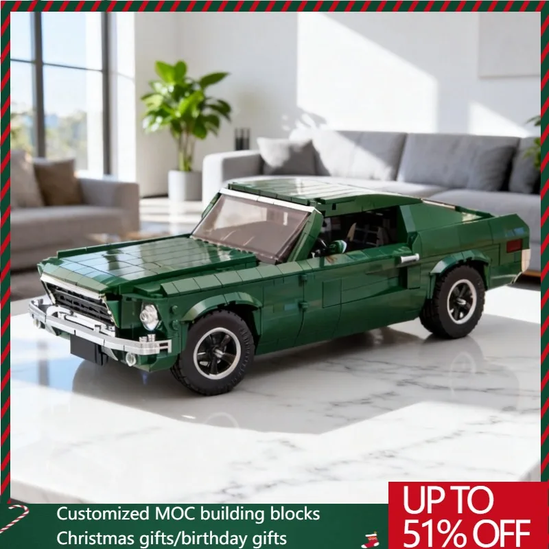 NEW 1402PCS Fored Mustaned GT 1968 Bullitt Classic Retro Supercar Racing Model DIY Creative Ideas Child Toy Assembly Puzzle Gift
NEW 1402PCS Fored Mustaned GT 1968 Bullitt Classic Retro Supercar Racing Model DIY Creative Ideas Child Toy Assembly Puzzle Gift