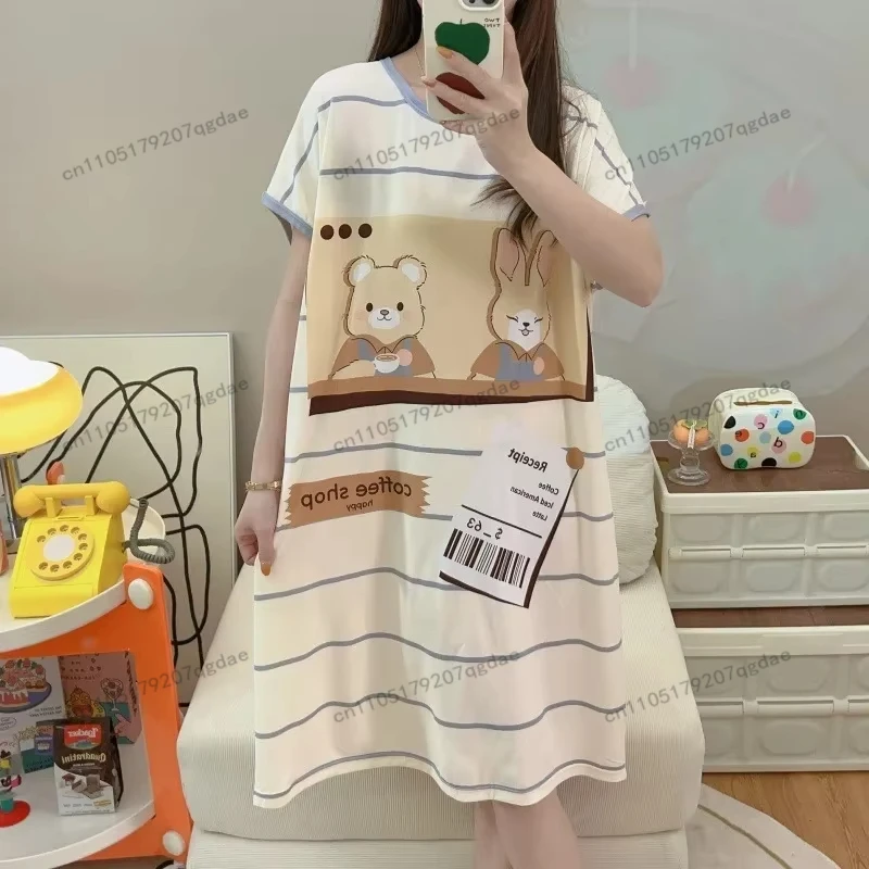 2025 3d Summer Short Sleeve Sleepwear Home Clothes Women's Style Cute Cartoon Sweet Girl Internet Famous Pregnant Women's
2025 3d Summer Short Sleeve Sleepwear Home Clothes Women's Style Cute Cartoon Sweet Girl Internet Famous Pregnant Women's