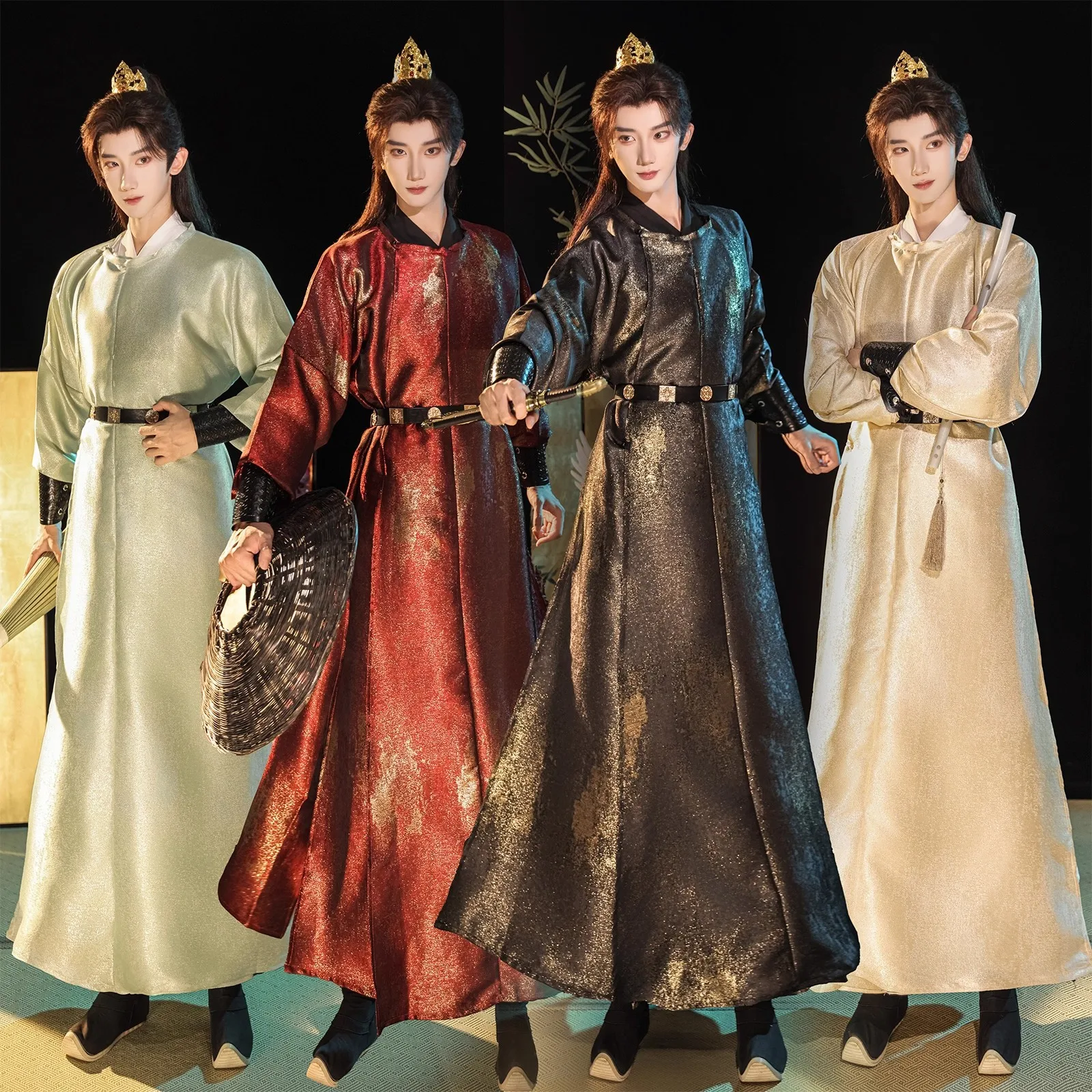 Tang Dynasty Style Hanfu Round Neck Robe Vintage Wedding Bridegroom Costume Swordsman Cosplay Chinese Scholar Performance Party
Tang Dynasty Style Hanfu Round Neck Robe Vintage Wedding Bridegroom Costume Swordsman Cosplay Chinese Scholar Performance Party