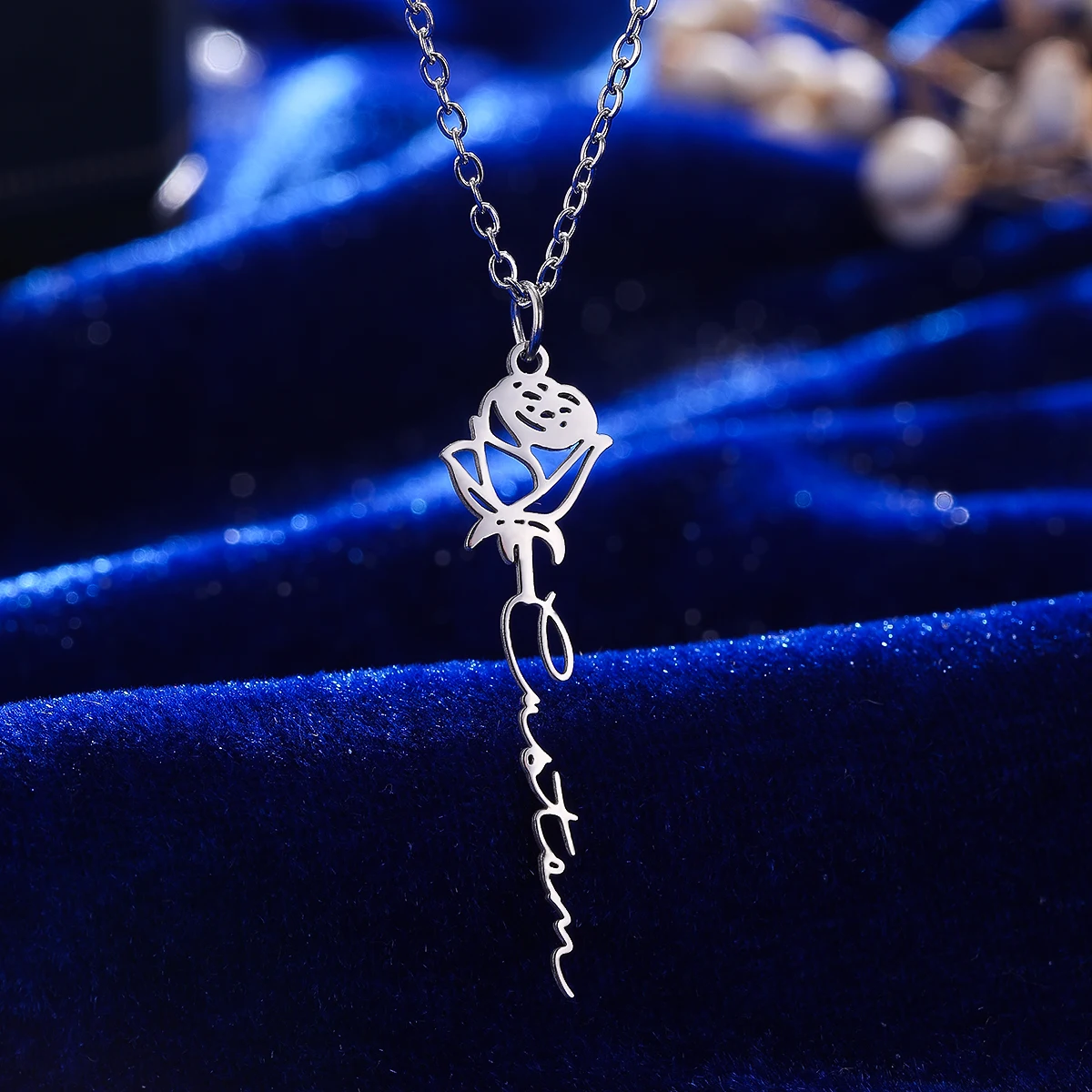 Stainless Steel Personalized Name Lotus Flower Necklace For Women Custom Pendant Necklace Party Gifts
Stainless Steel Personalized Name Lotus Flower Necklace For Women Custom Pendant Necklace Party Gifts