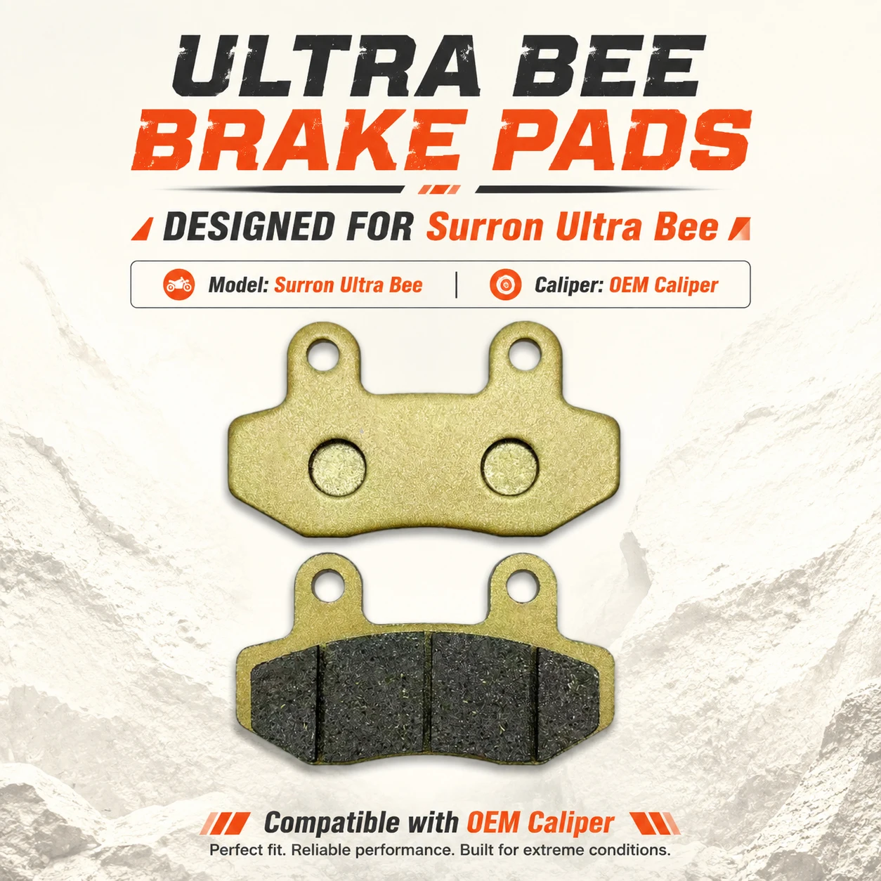 Ultra Bee Brake Pads Semi-Metallic Value Pack for Surron Ultra Bee Electric Dirt Bike Front Rear Replacement
Ultra Bee Brake Pads Semi-Metallic Value Pack for Surron Ultra Bee Electric Dirt Bike Front Rear Replacement