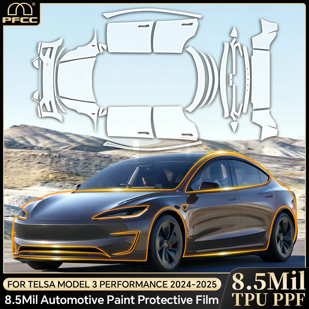 9Mil For Tesla Model 3 Highland Performance 2024-2026 TPU Pre-Cut Clear PPF Car Body Paint Protection Film Anti-scratch Cover
9Mil For Tesla Model 3 Highland Performance 2024-2026 TPU Pre-Cut Clear PPF Car Body Paint Protection Film Anti-scratch Cover
