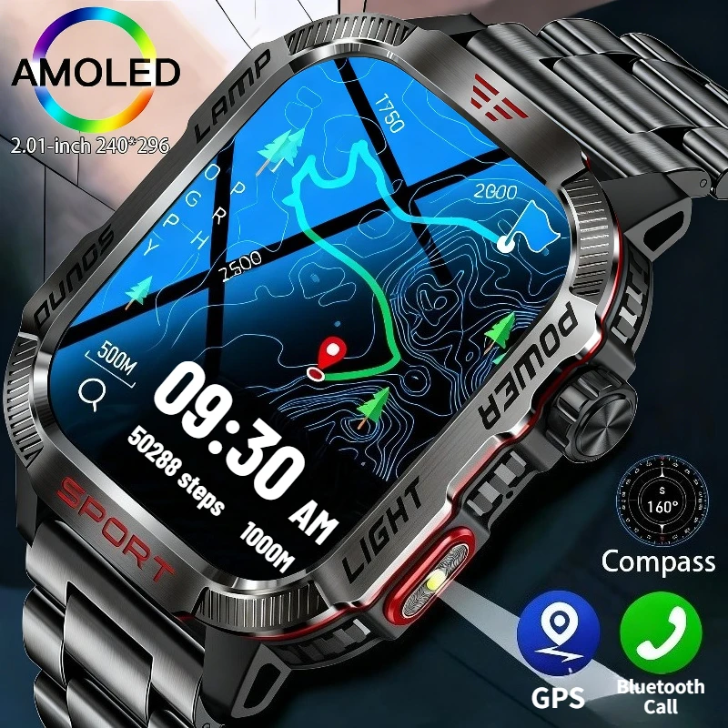 2026 Military GPS Smart Watch Money Detector Light Compass Waterproof Outdoor Sport Tracker Bluetooth Call Watch with Flashlight
2026 Military GPS Smart Watch Money Detector Light Compass Waterproof Outdoor Sport Tracker Bluetooth Call Watch with Flashlight