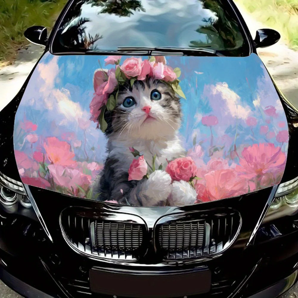Romantic Kitten car hood stickers, waterproof self-adhesive, scratch resistant, easy to stick, durable car PVC stickers, car dec
Romantic Kitten car hood stickers, waterproof self-adhesive, scratch resistant, easy to stick, durable car PVC stickers, car dec