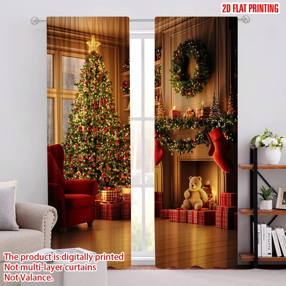 2Pcs 2D flat printingMerry Christmas Curtains Christmas Tree Christmas Gifts Christmas Wreath Suitable For Bedroom Living Room
2Pcs 2D flat printingMerry Christmas Curtains Christmas Tree Christmas Gifts Christmas Wreath Suitable For Bedroom Living Room