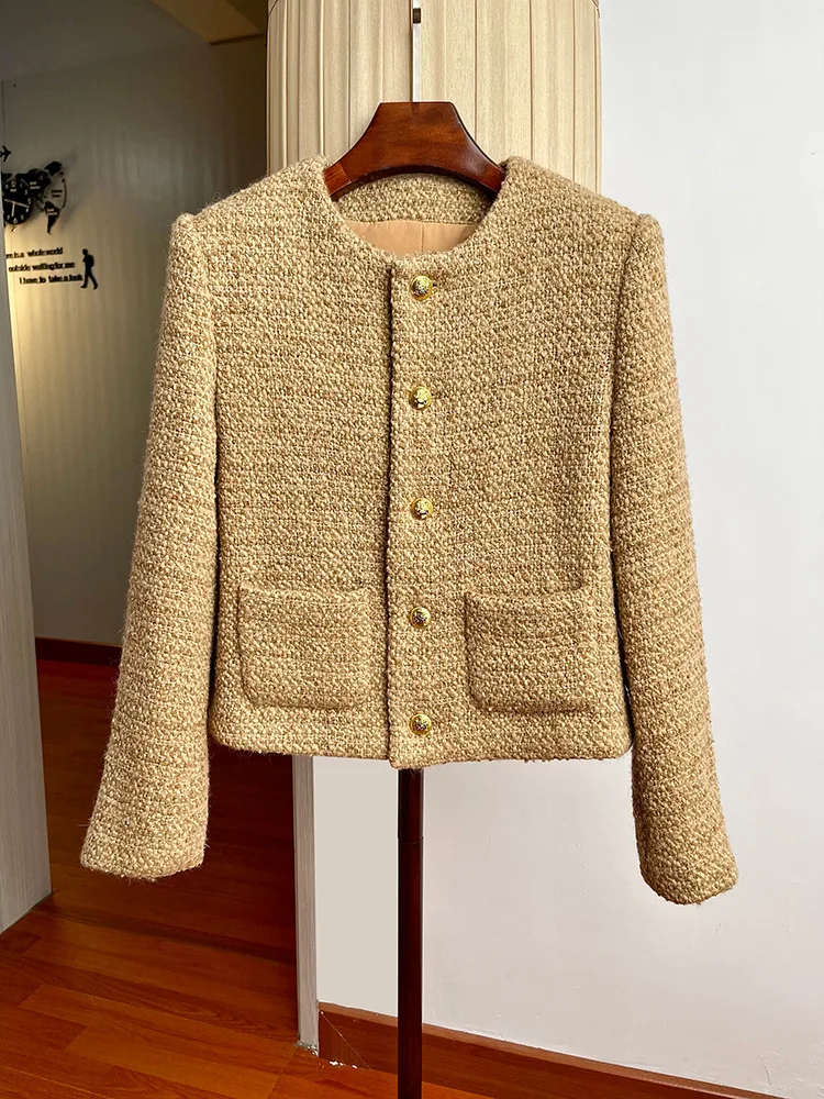 2022 Autumn New Designer Women High Quality Wool Tweed Jackets O-neck Coat Tops F096
2022 Autumn New Designer Women High Quality Wool Tweed Jackets O-neck Coat Tops F096