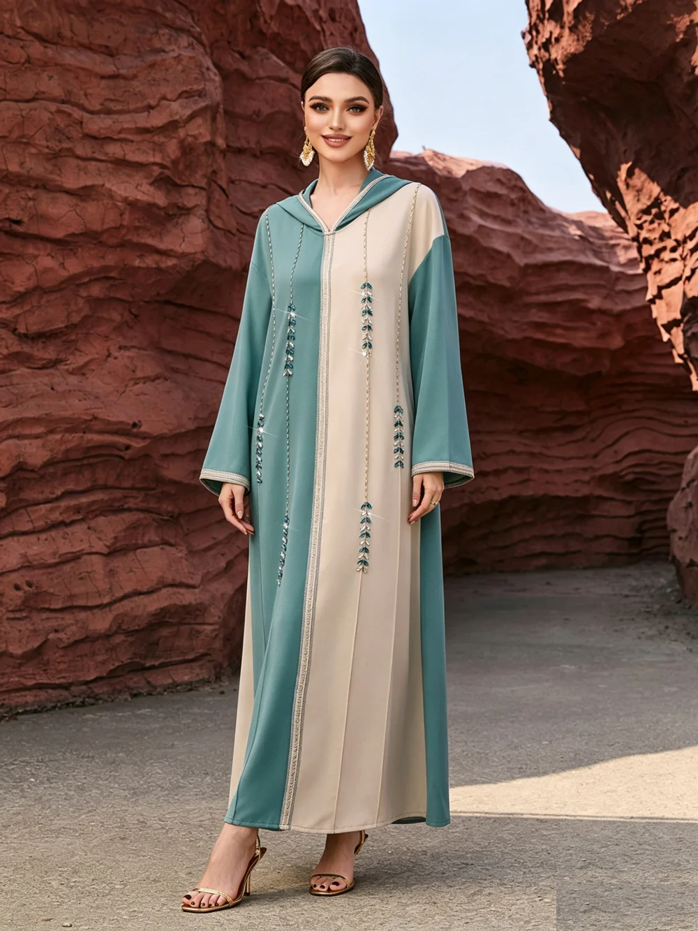 Hooded Muslim Women Maxi Dress Eid Djellaba Diamond Abaya Dubai Kaftan Caftan Marocain Femme Robe Jalabiya Islamic Outfit Casual
Hooded Muslim Women Maxi Dress Eid Djellaba Diamond Abaya Dubai Kaftan Caftan Marocain Femme Robe Jalabiya Islamic Outfit Casual
