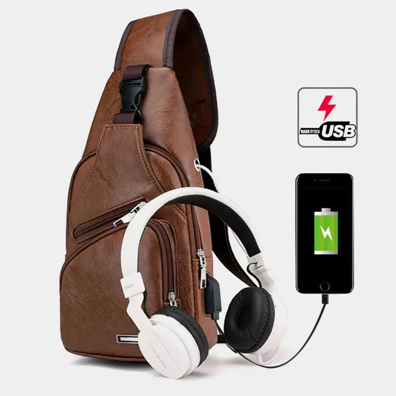 Повседневная мужская сумка на одно плечо — нагрудная сумка для занятий спортом на открытом воздухе с USB-зарядкой, мужская деловая сумка через плечо из искусственной кожи
Повседневная мужская сумка на одно плечо — нагрудная сумка для занятий спортом на открытом воздухе с USB-зарядкой, мужская деловая сумка через плечо из искусственной кожи